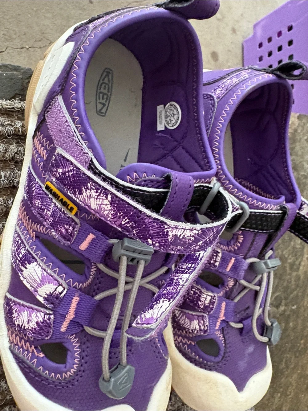 Keen Kids Purple and White Closed-Toe Sport Sandals